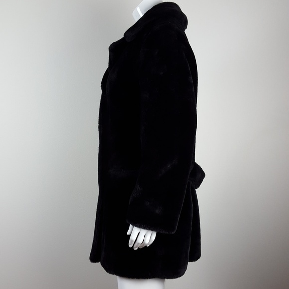 HELD Vintage 60's Susan Lynn Black Faux Fur Coat - Picture 3 of 7